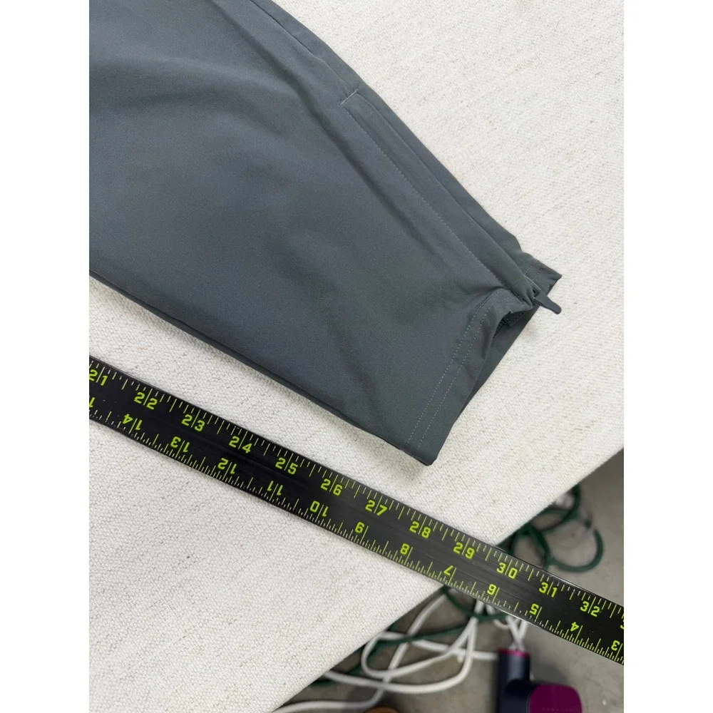 Gymshark Arrival Woven Joggers Mens Large Charcoal Grey Slim Tapered Zip Ankle